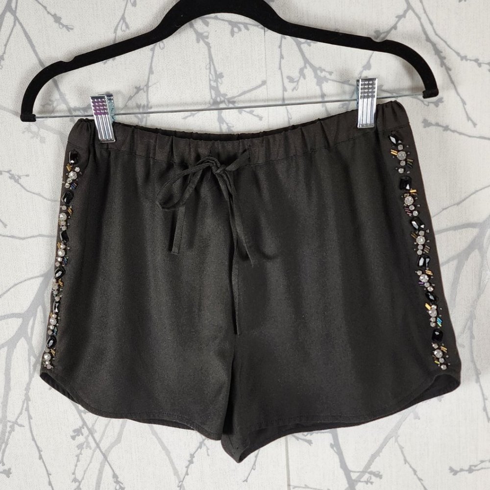 Lovers and Friends Black Jeweled Flowy Shorts